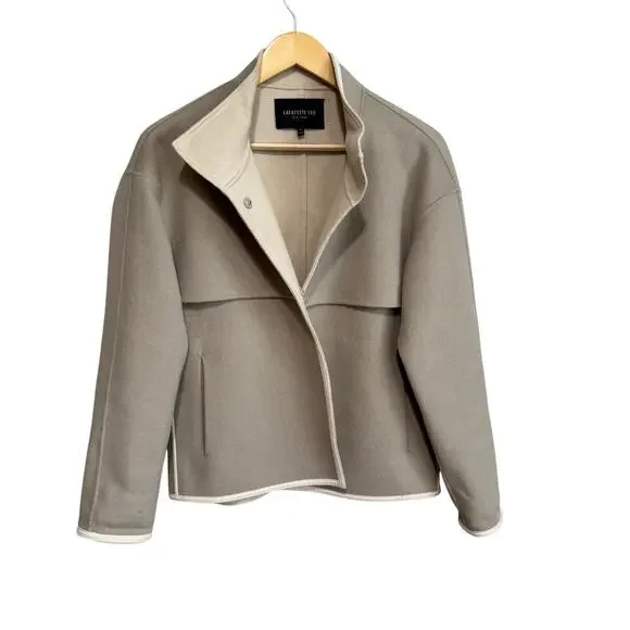 Lafayette 148 New York Wool & Cashmere Double-Faced Jacket Neutral Beige